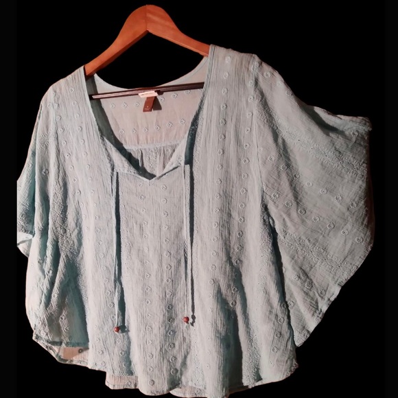 Sonoma Butterfly Sleeve Gauze Blouse Small - Picture 7 of 8